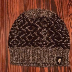 North face tribal black beanie